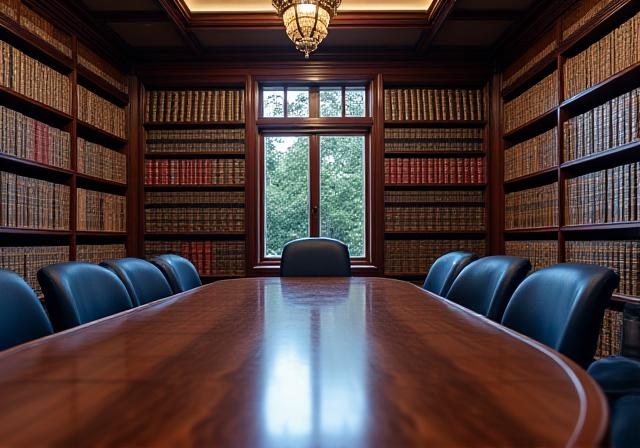 Sophisticated legal library in London